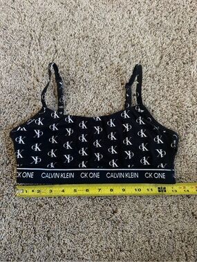 Calvin Klein Black Logo Crop Bralette